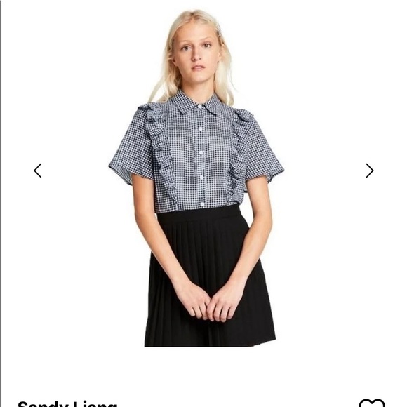 NWT Sandy Liang for target gingham button down - Picture 1 of 4
